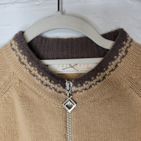 New Zealand Cashmere Collection XS Cardigan Sweater Full Zip Beaded Birds AS IS - Picture 5 of 9